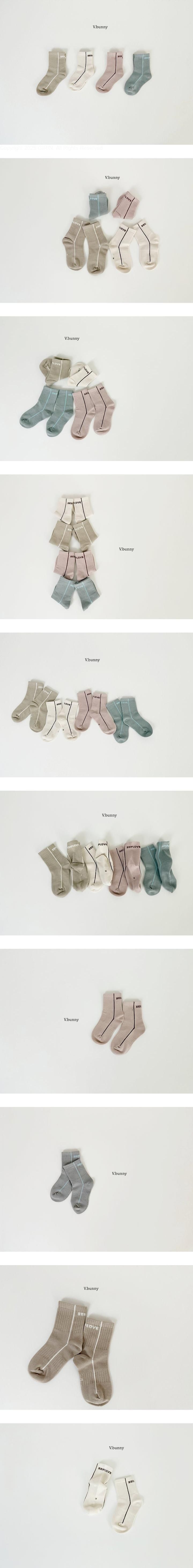 Point Stripe Socks Set by V Bunny for Child - view 1