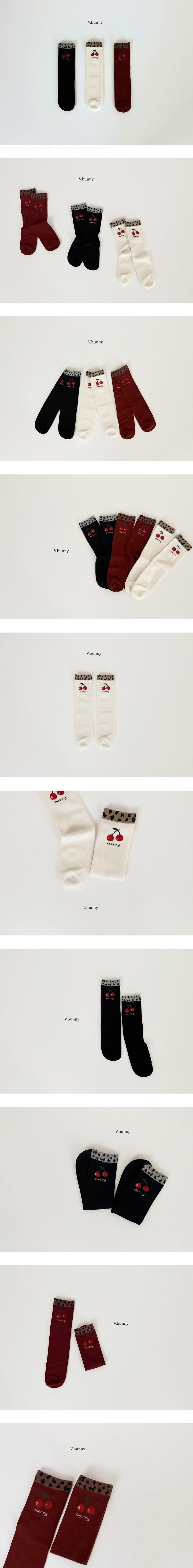 Leopard Cherry Socks Set by V Bunny for Child - view 1