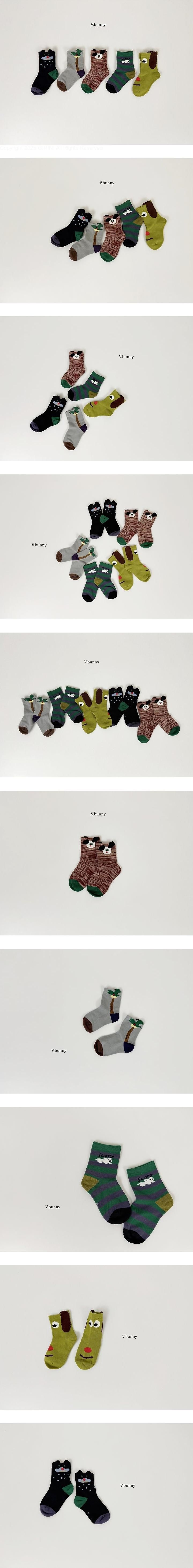 Palm Tree Socks Set by V Bunny for Child - view 1