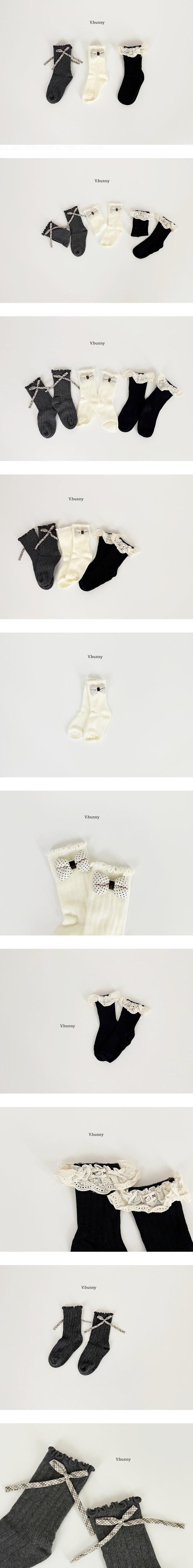 Ribbon Lace Socks Set by V Bunny for Child - view 1