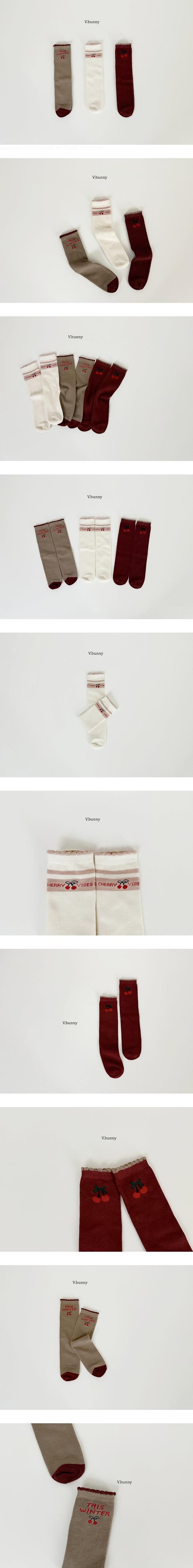 Cherry Vibe Socks Set by V Bunny for Child - view 1