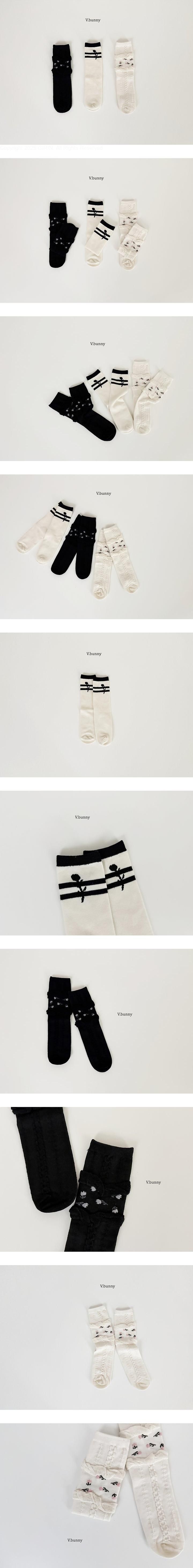 Blanc Rose Socks Set by V Bunny for Child - view 1