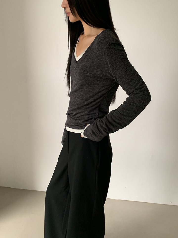 V-Neck Stretch Tee by Vive L for Women - view 4