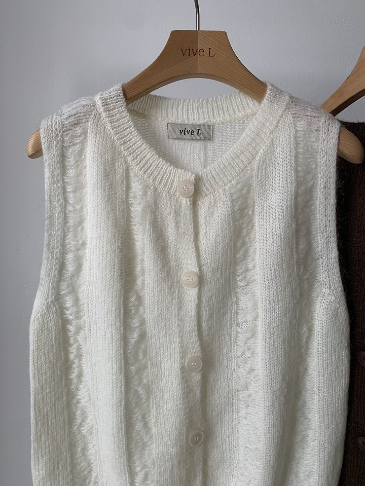 Mohair Knit Vest by Vive L for Women - view 1