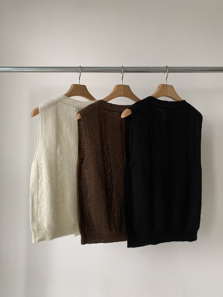 Mohair Knit Vest by Vive L for Women - view 3