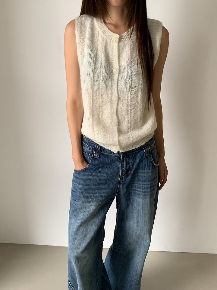 Mohair Knit Vest by Vive L for Women - view 7