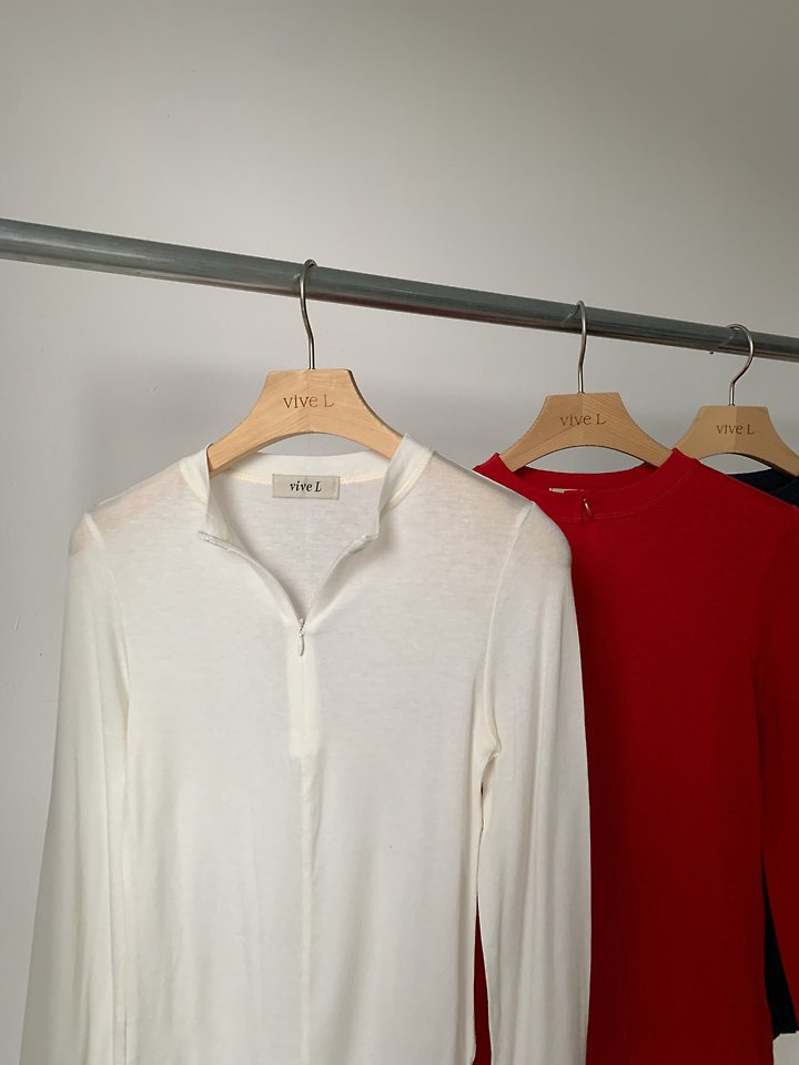 Rin Zipper Tee by Vive L for Women - view 1