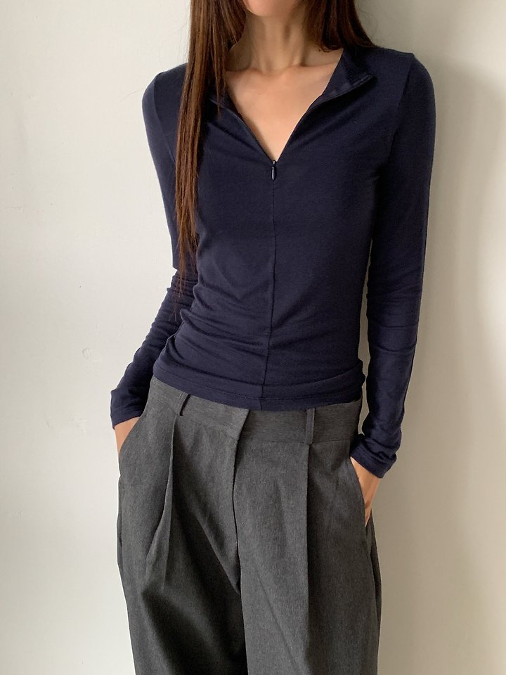 Rin Zipper Tee by Vive L for Women - view 5