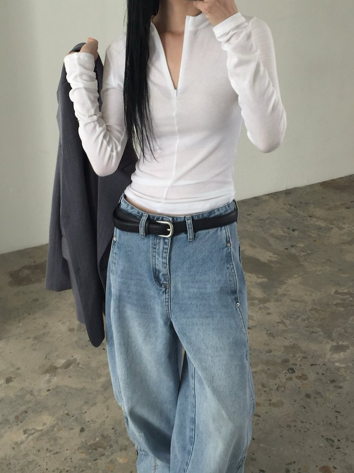 Rin Zipper Tee by Vive L for Women - view 9