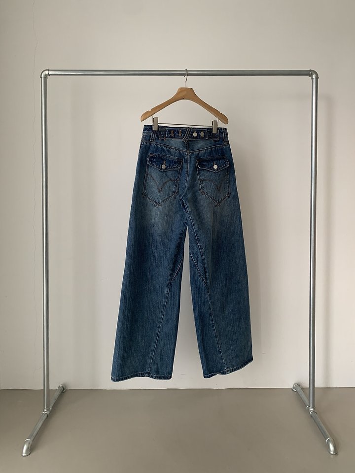 Martingale Snap Denim Pants by Vive L for Women - view 1