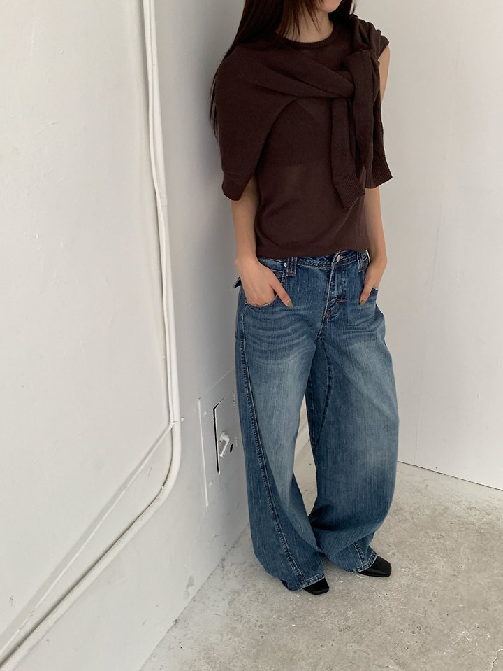 Martingale Snap Denim Pants by Vive L for Women - view 7