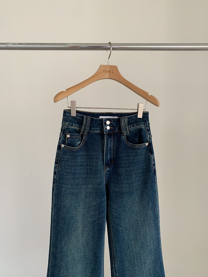Raw Edge Boots Cut Denim Pants by Vive L for Women - view 3
