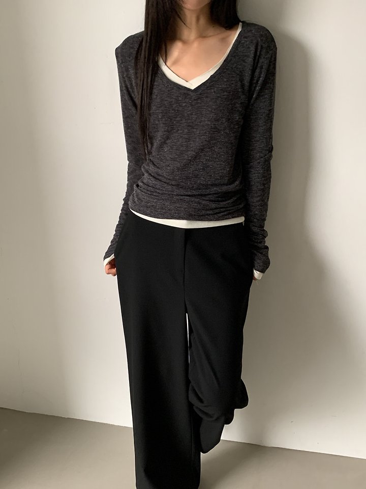 V-Neck Stretch Tee by Vive L for Women - view 3