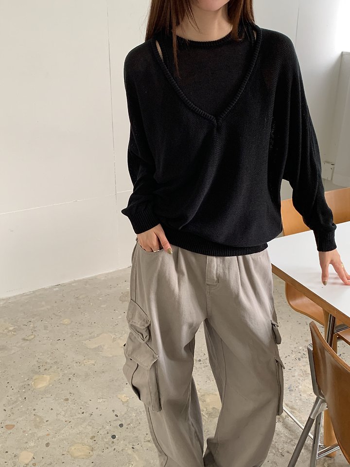 V-Neck Knit Set by Vive L for Women - view 7