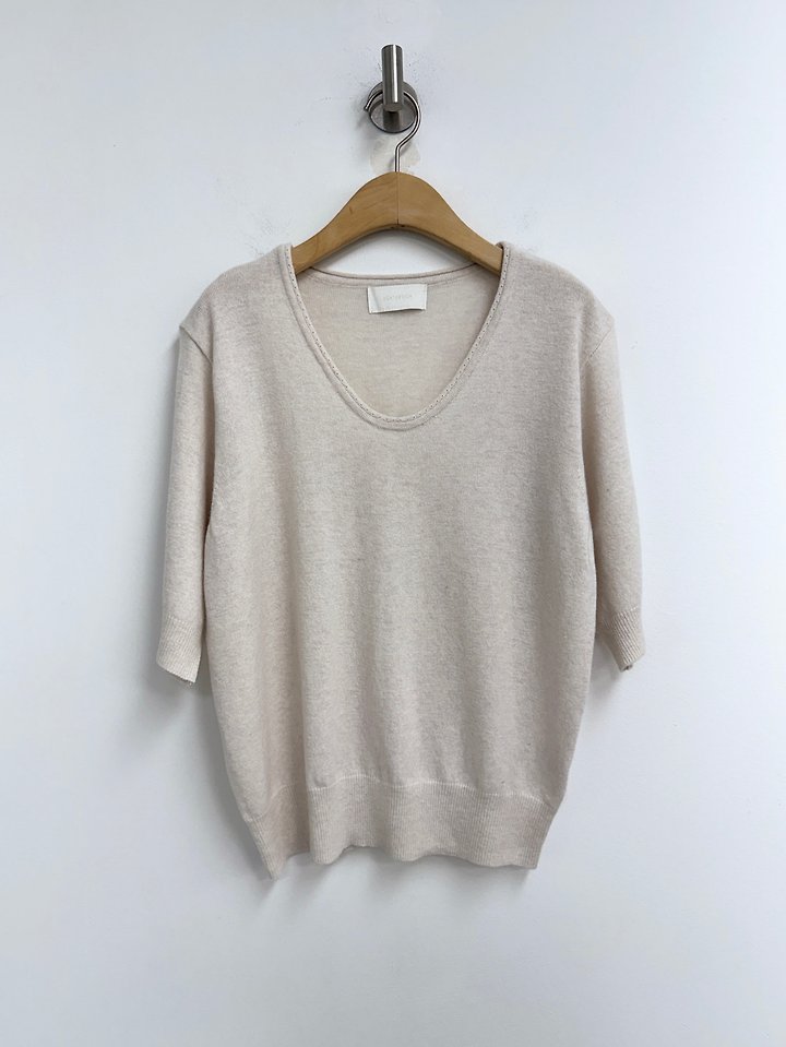 Merino V-neck Top by Yikho for Women - view 4