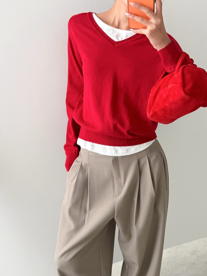 City V-neck Pullover by Yikho for Women - view 3