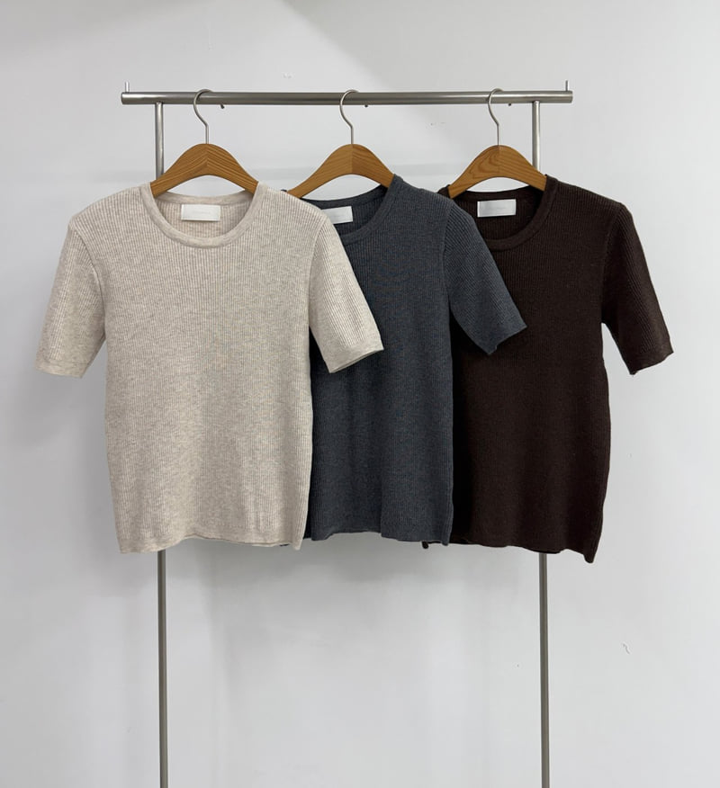 Ribbed Short Sleeved Top by Yikho for Women - view 11