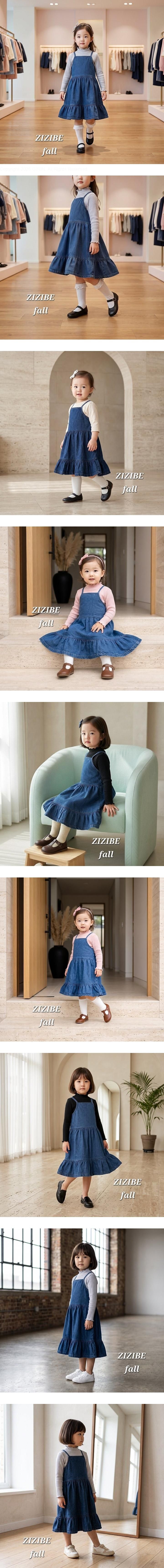 Denim Strap Dress by Zizibe for Baby - view 1