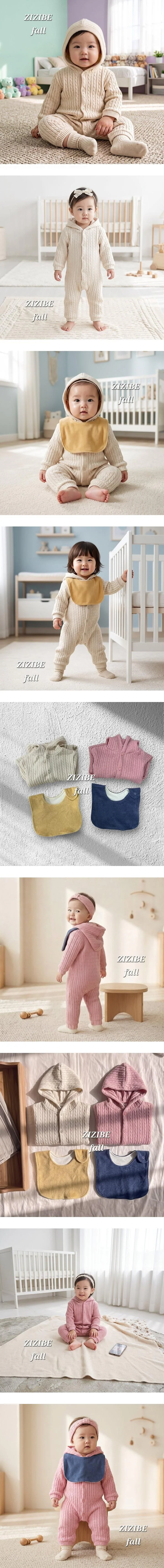 Pognee Knit Hooded Onesie by Zizibe for Baby - view 1