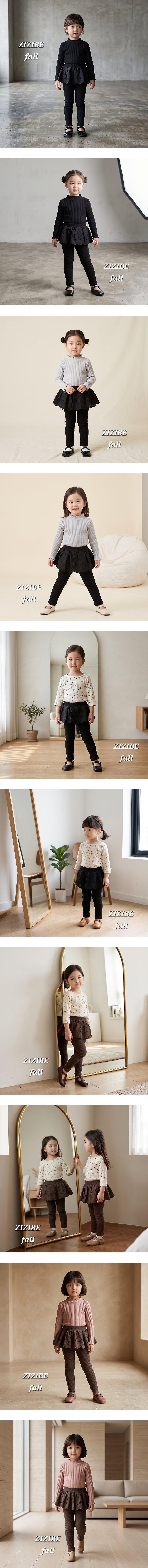 Lace Ribbed Leggings by Zizibe for Baby - view 1