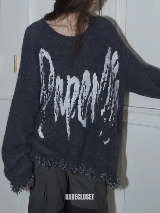 Faded Lettering Knit Faded Lettering Knit by Rare Closet for Women - catalog view