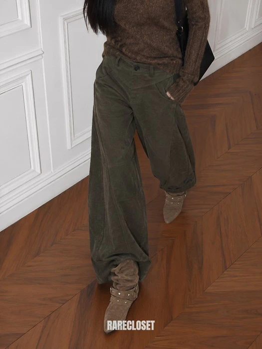 Suede Cut Line Pants Suede Cut Line Pants by Rare Closet for Women - catalog view