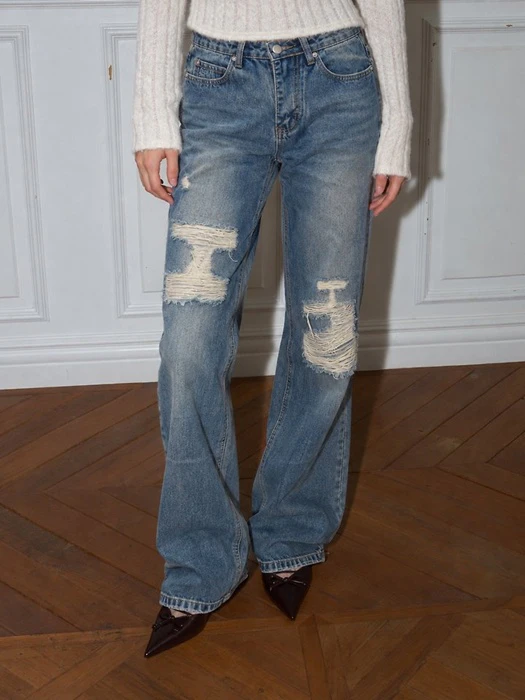 Repaired Denim Pants by Rare Closet for Women - catalog view