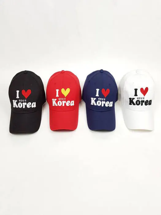 I Love Korea Ball Cap (Mom Couple) by World Moja for Mom + child - catalog view