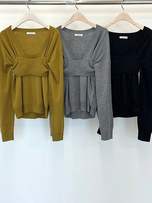 Deep V-Neck Layered Top Set Deep V-Neck Layered Top Set by Another Avenue for Women - catalog view