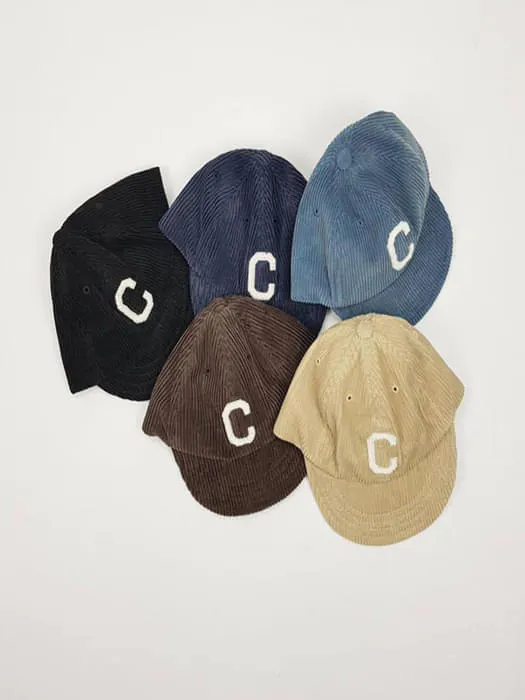 C Hand-stitched Corduroy Mini Brim Cap by World Moja for Child - catalog view
