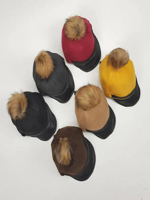Wool Blend Raccoon Riding Cap Wool Blend Raccoon Riding Cap by World Moja for Child - catalog view