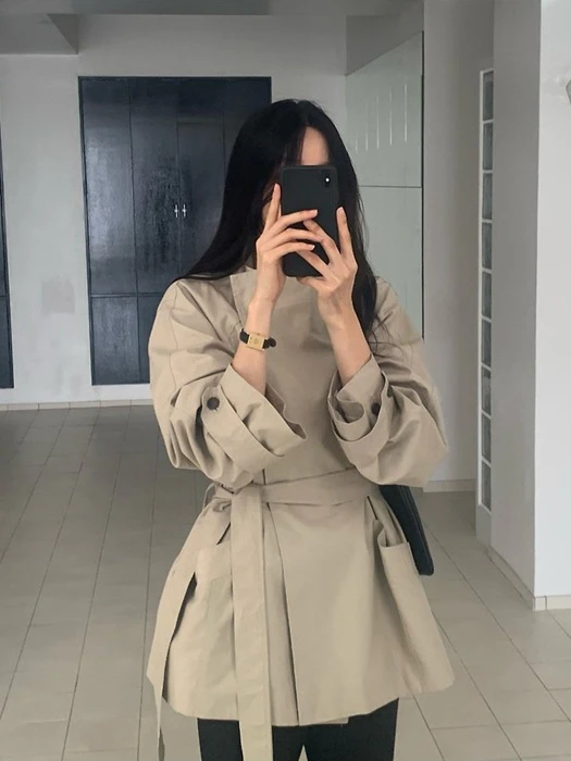 Leaf Field Trench Coat by Something Else for Women - catalog view