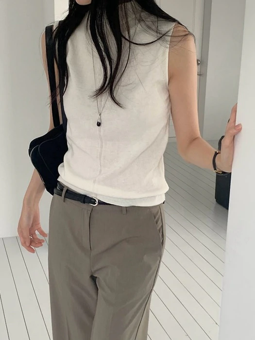 Saint Mock Neck Sleeveless Knit Saint Mock Neck Sleeveless Knit by Something Else for Women - catalog view