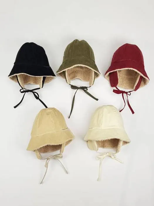 Reversible Corduroy Fish Bread Ear Flap Bucket Hat by World Moja for Child - catalog view