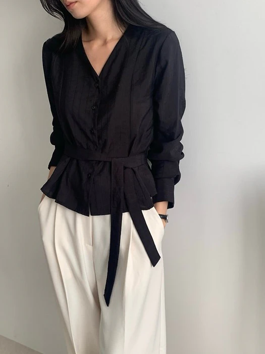 Lauren Flare Tie Blouse Lauren Flare Tie Blouse by Something Else for Women - catalog view