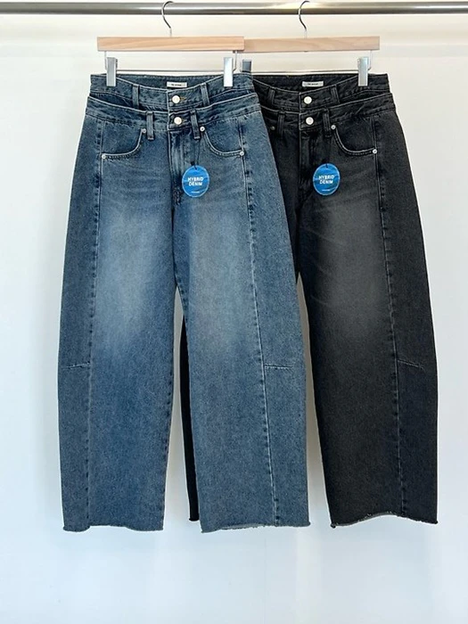Double Waistband Denim Pants Double Waistband Denim Pants by Another Avenue for Women - catalog view