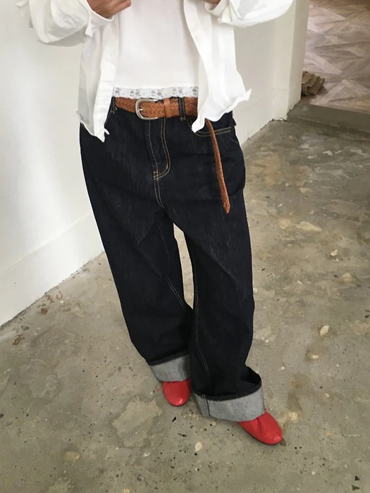Raw Denim Pocket Pants Raw Denim Pocket Pants by Ore for Women - catalog view
