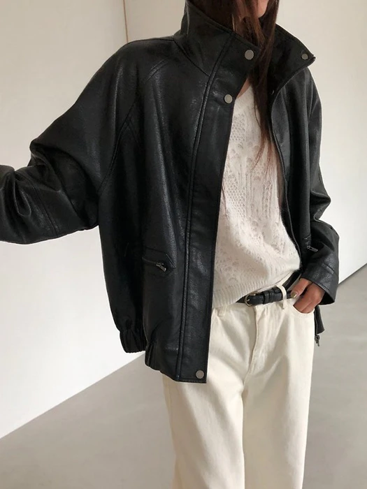 Gentle Leather Jacket Gentle Leather Jacket by Heize for Women - catalog view
