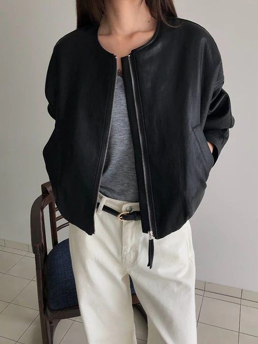 Leather Balloon Jacket Leather Balloon Jacket by Heize for Women - catalog view