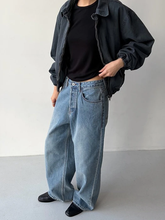 Button Oversized Denim Pants Button Oversized Denim Pants by Cover for Women - catalog view