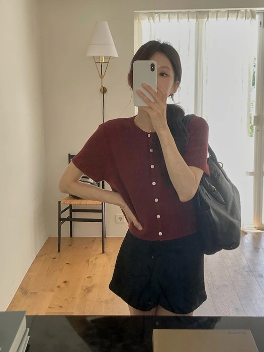 Cloud Short Sleeve Cardigan Cloud Short Sleeve Cardigan by Dress Room for Women - catalog view