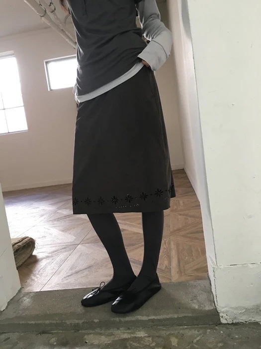 Suede Punching Skirt Suede Punching Skirt by Ore for Women - catalog view