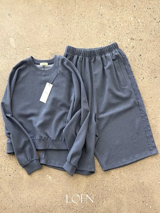 Cozy Waffle Sweatshirt & Pants Set Cozy Waffle Sweatshirt & Pants Set by Lofn for Women - catalog view