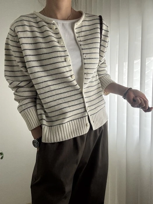 Morris Striped Cardigan Morris Striped Cardigan by Most for Women - catalog view