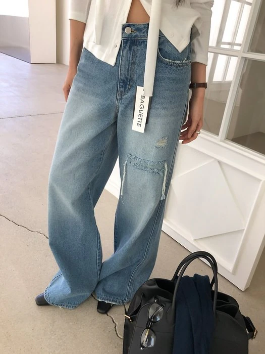 Pepper Wide Denim Pants Pepper Wide Denim Pants by Baguette for Women - catalog view