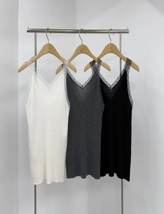 Lace Knit Wool Sleeveless Top Lace Knit Wool Sleeveless Top by Yikho for Women - catalog view