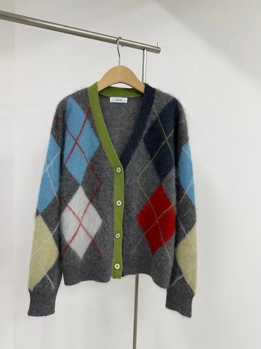 Cashmere Diamond Cardigan Cashmere Diamond Cardigan by Yikho for Women - catalog view