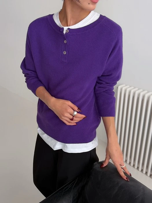 Henley Long Sleeve Knit Henley Long Sleeve Knit by Yikho for Women - catalog view