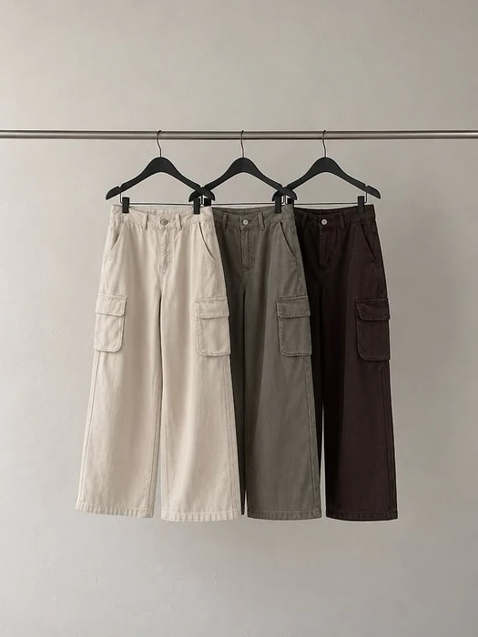 Dyeing Wide Cargo Pants Dyeing Wide Cargo Pants by Dress Room for Women - catalog view