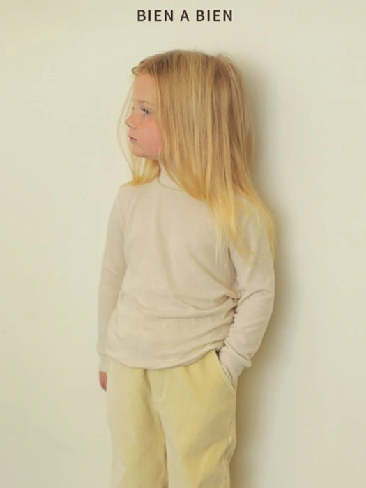 Butter Mock Neck Tee by Bien a Bien for Child - catalog view